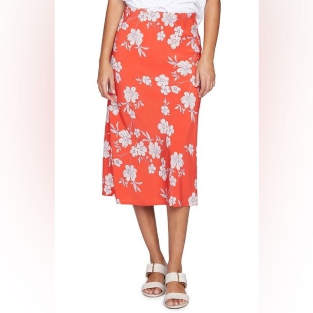 Sanctuary Red Floral Midi Skirt - M